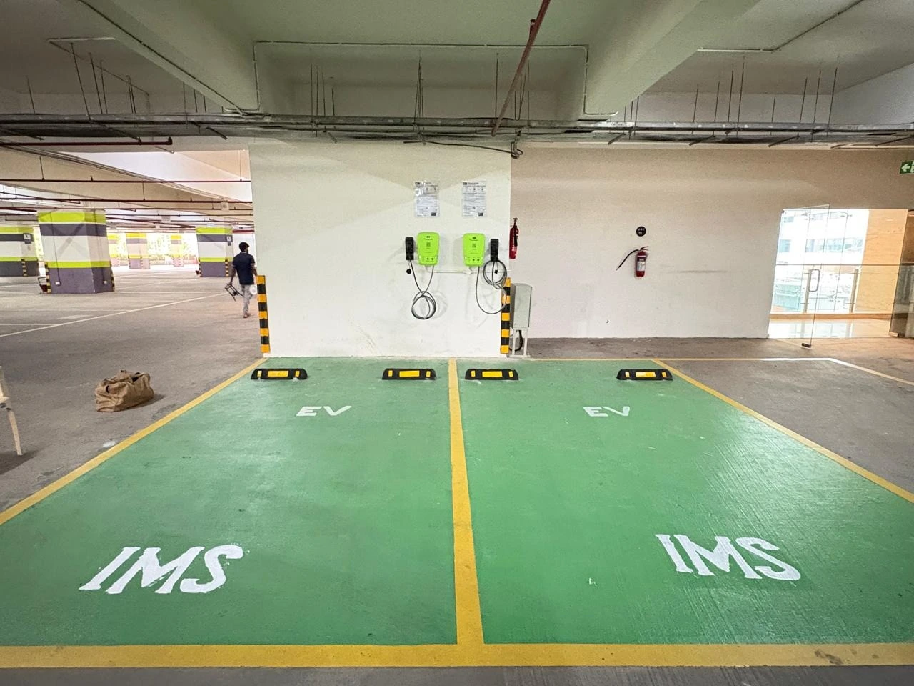 EV charging installation at an Iron Mountain property