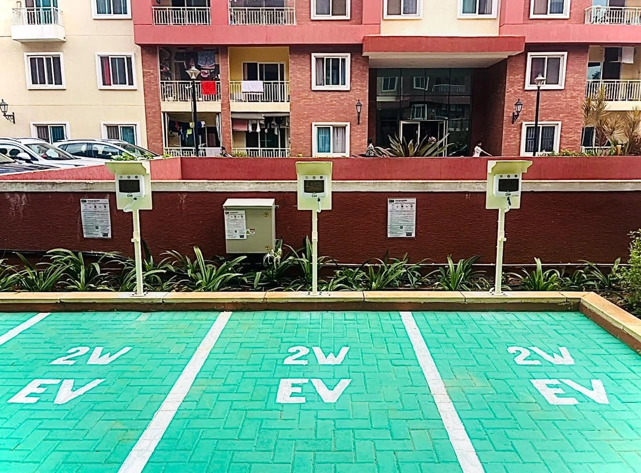 EV charging installation at an SNN Raj property